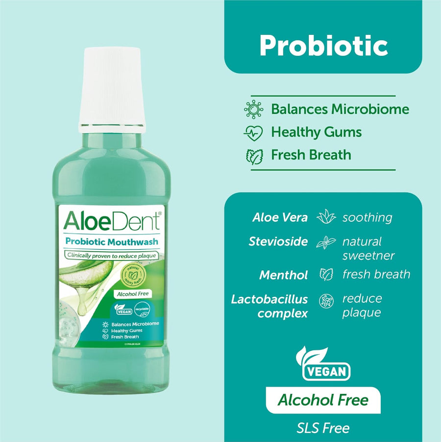 Probiotic Mouthwash 250ml - Aloe Dent - Mouthwash - Eco Natural Products