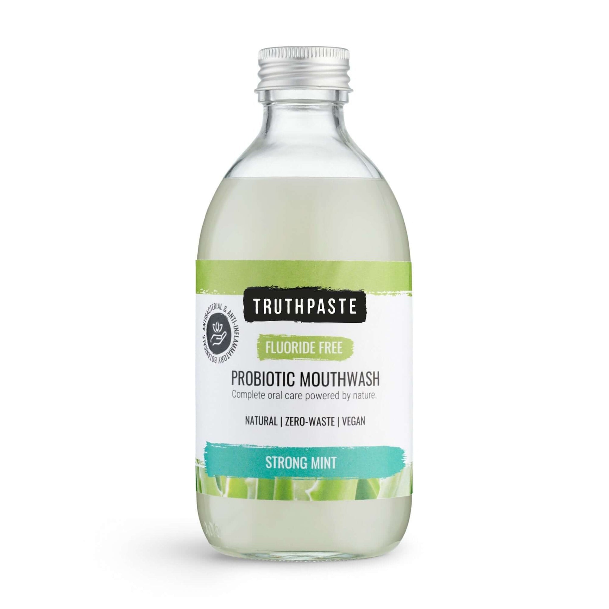 Probiotic Mouthwash Strong Mint Fluoride Free 100ml - Eco Natural Products - Truthpaste - Mouthwash