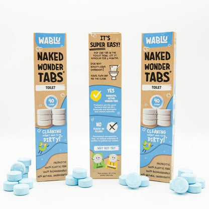 Probiotic Toilet Naked Wonder Tabs 40 Tablets - Wablu - Toilet Bowl Cleaners - Wablu