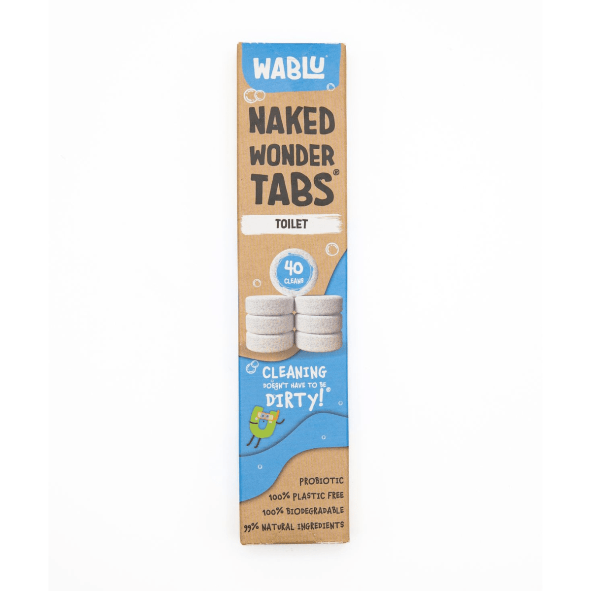 Probiotic Toilet Naked Wonder Tabs 40 Tablets - Wablu - Toilet Bowl Cleaners - Wablu