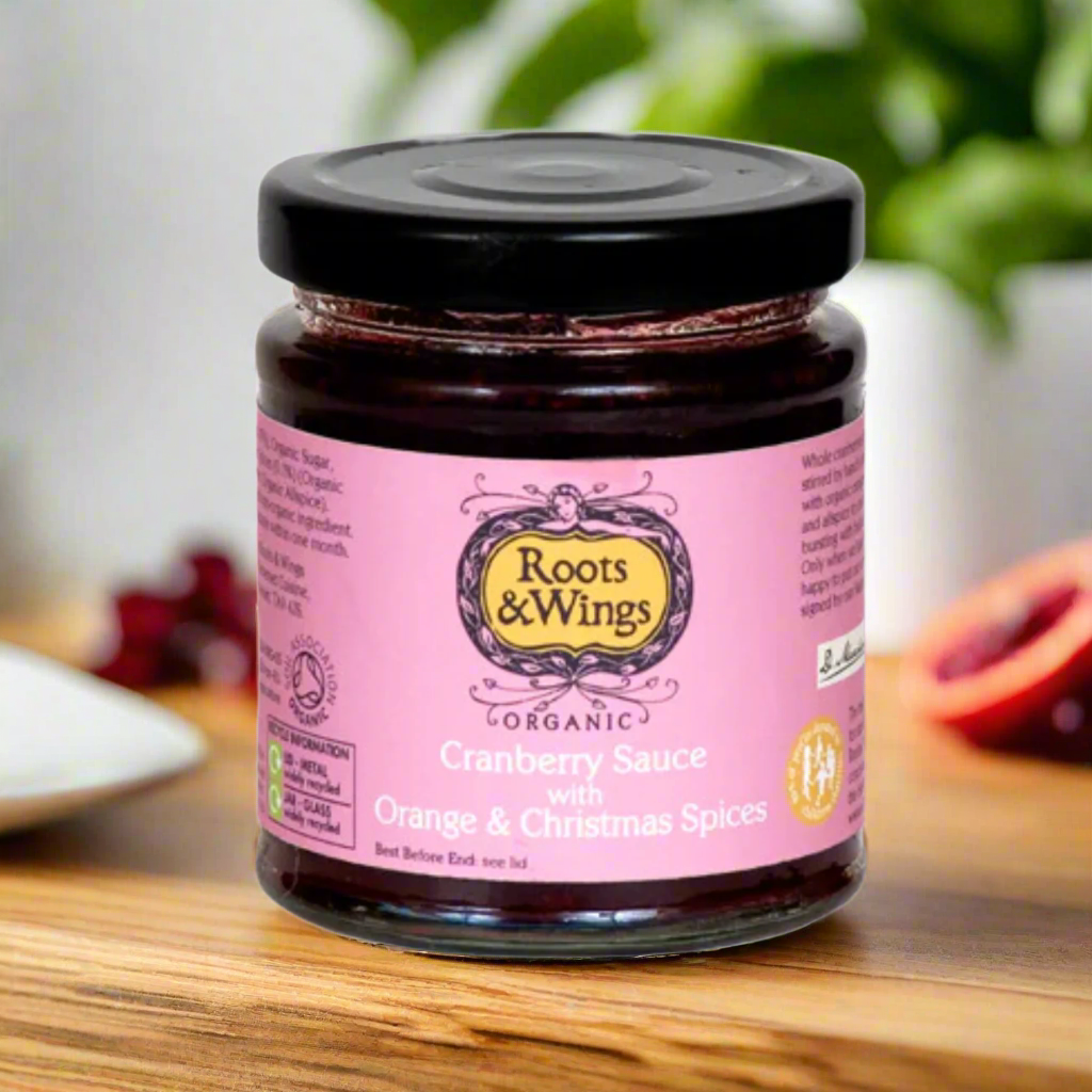 Roots And Wings Organic Cranberry Sauce Orange & Spices 200g