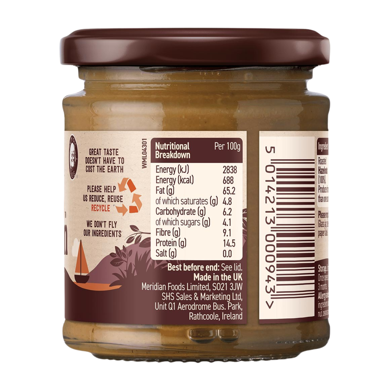 Crunchy Hazelnut Butter 100% 170g