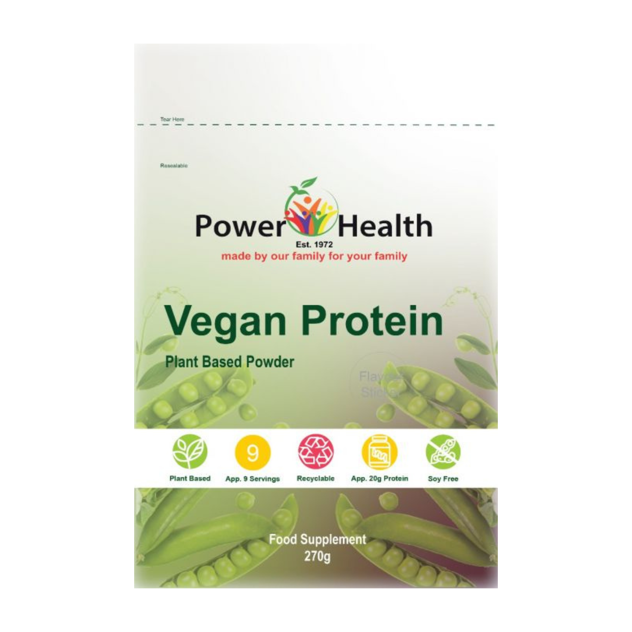 Vegan Protein Powder Seriously Natural Flavour 270g