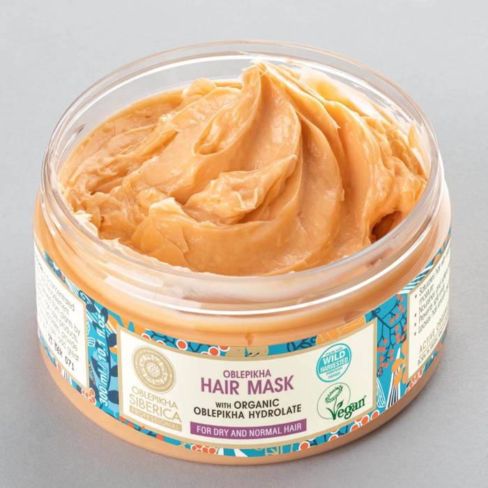 Professional Oblepikha Mask Dry/Normal Hair 300ml - Natura Siberica - Deep Conditioning - Eco Natural Products