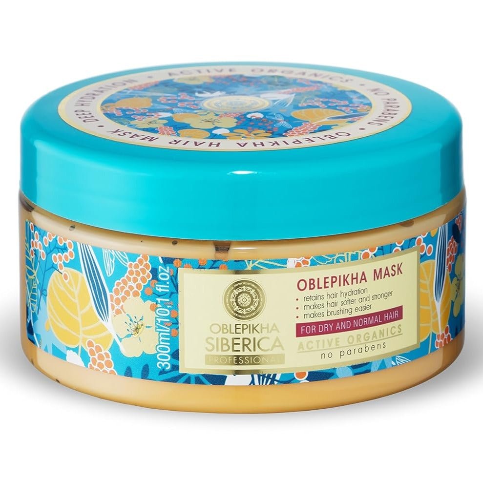 Professional Oblepikha Mask Dry/Normal Hair 300ml - Natura Siberica - Deep Conditioning - Eco Natural Products