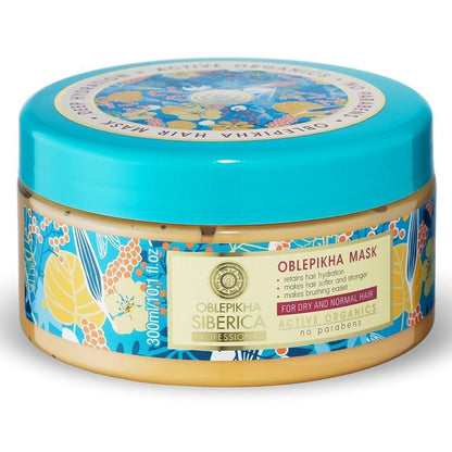 Professional Oblepikha Mask Dry/Normal Hair 300ml - Natura Siberica - Deep Conditioning - Eco Natural Products