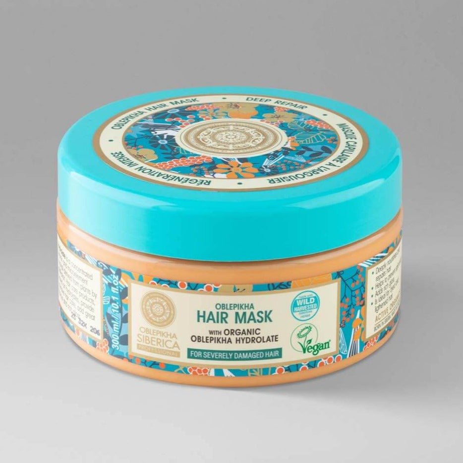 Professional Oblepikha Mask for Severely Damaged Hair 300ml - Natura Siberica - Deep Conditioning - Eco Natural Products