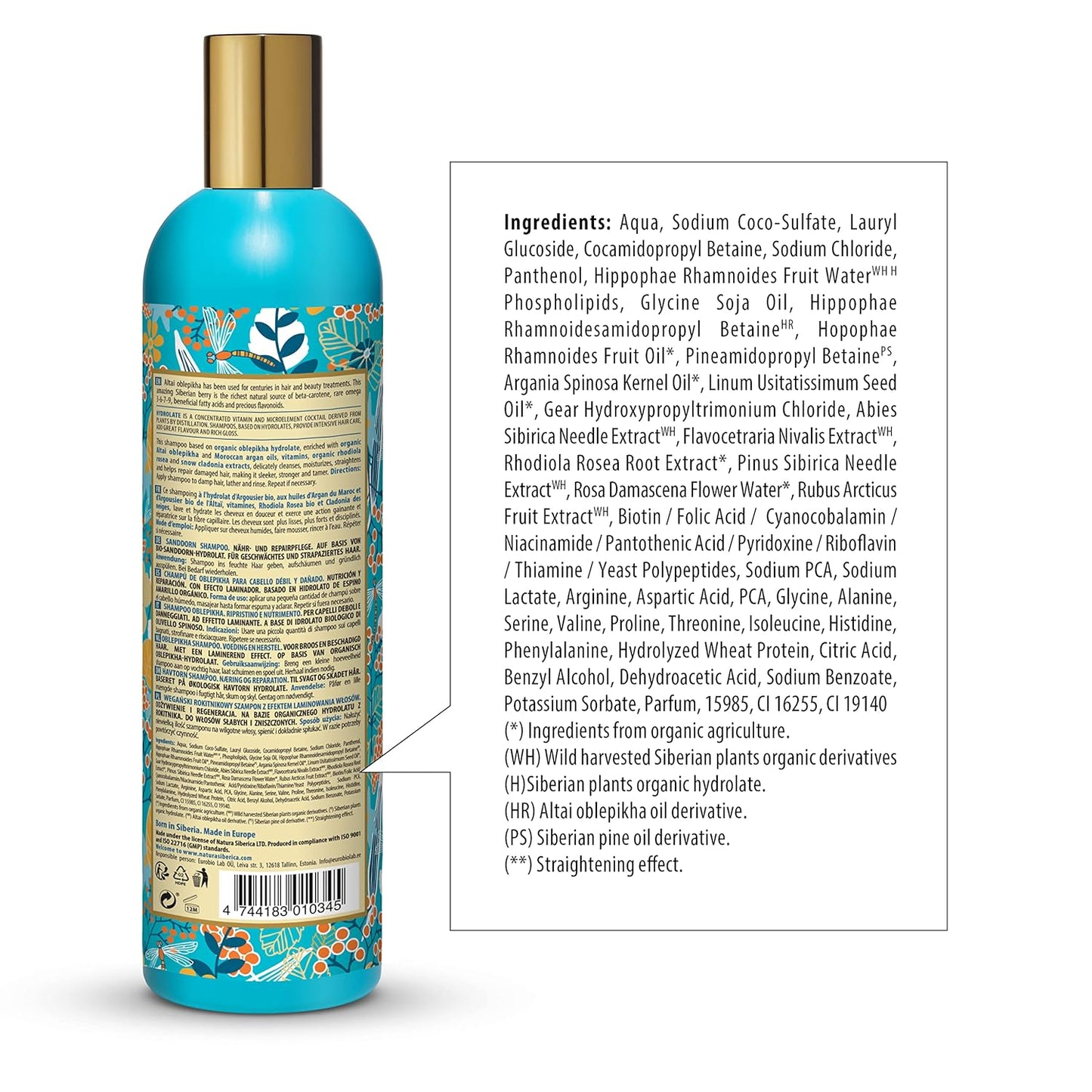 Professional Oblepikha Shampoo for Weak & Damaged Hair 400ml - Natura Siberica - Shampoo - Eco Natural Products