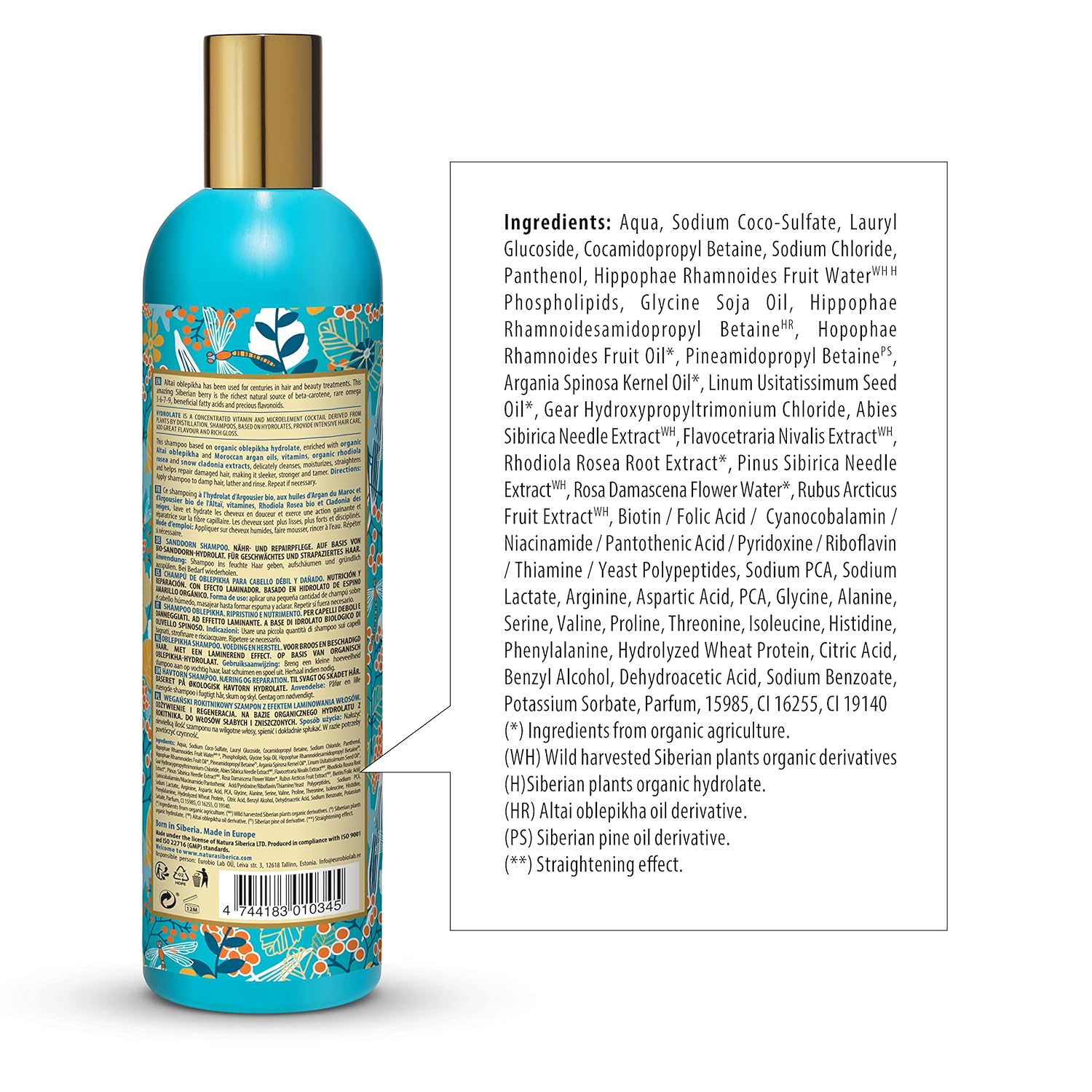 Professional Oblepikha Shampoo for Weak & Damaged Hair 400ml - Natura Siberica - Shampoo - Eco Natural Products