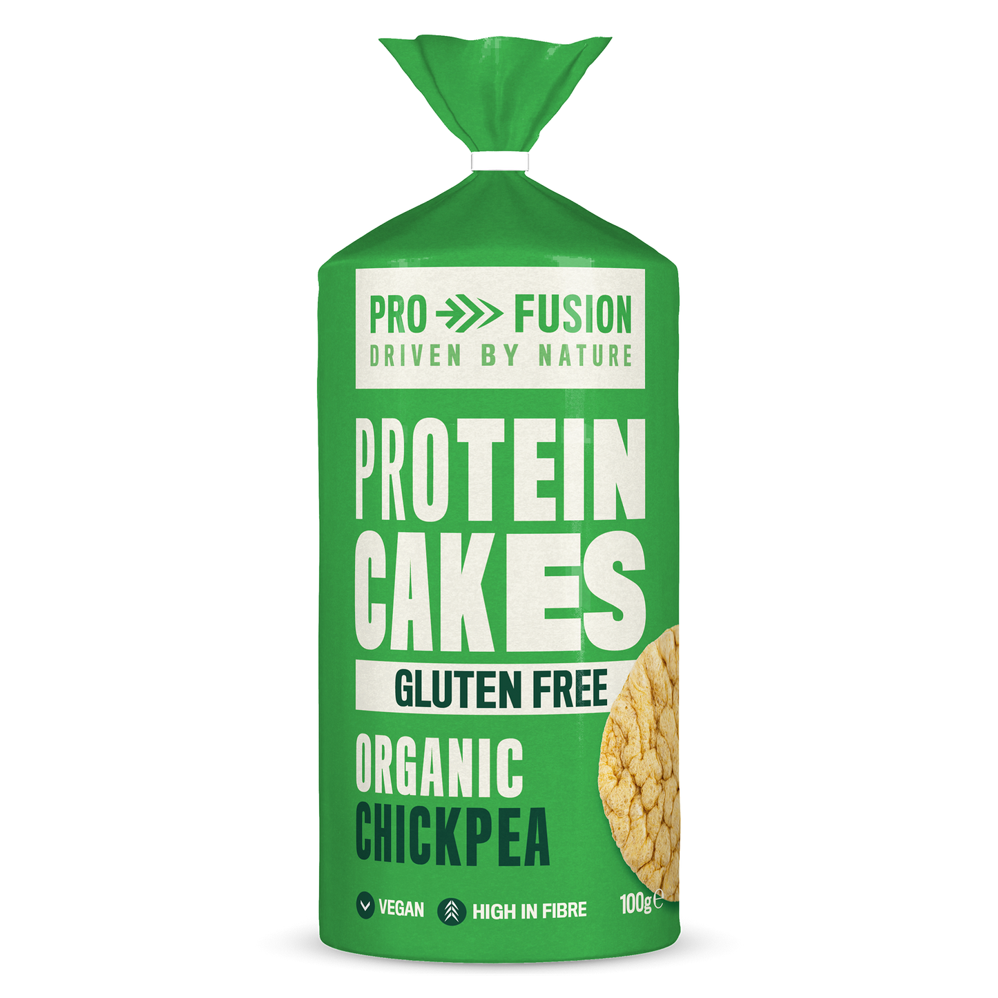 Organic Protein Chickpea Cakes 100g - Profusion - Puffed Grain Cakes - Eco Natural Products