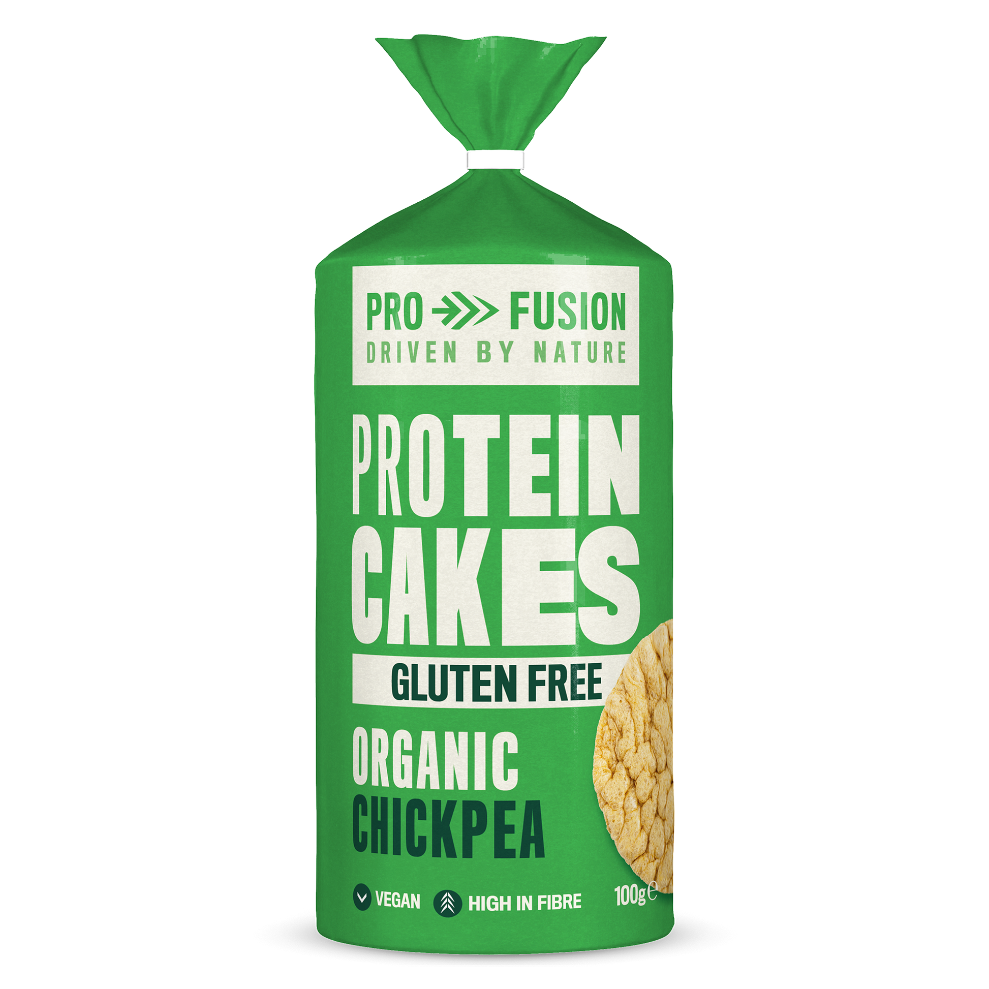 Organic Protein Chickpea Cakes 100g - Profusion - Puffed Grain Cakes - Eco Natural Products