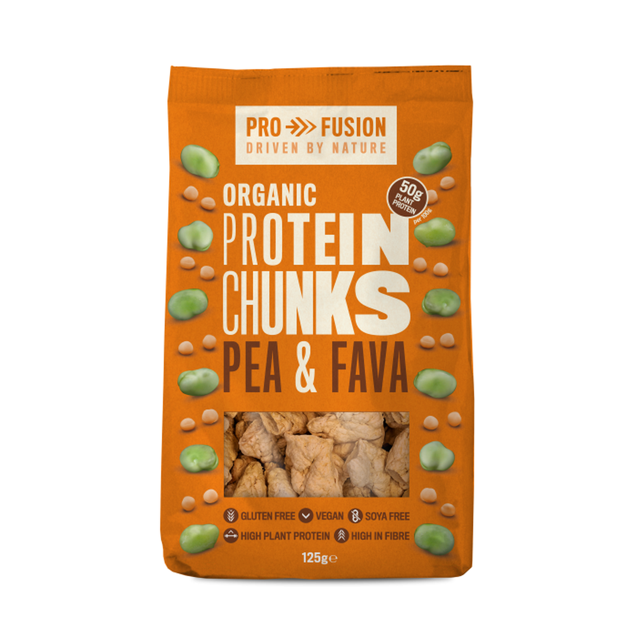 Organic Protein Chunks Pea & Fava 125g - Profusion - Plant Protein - Eco Natural Products