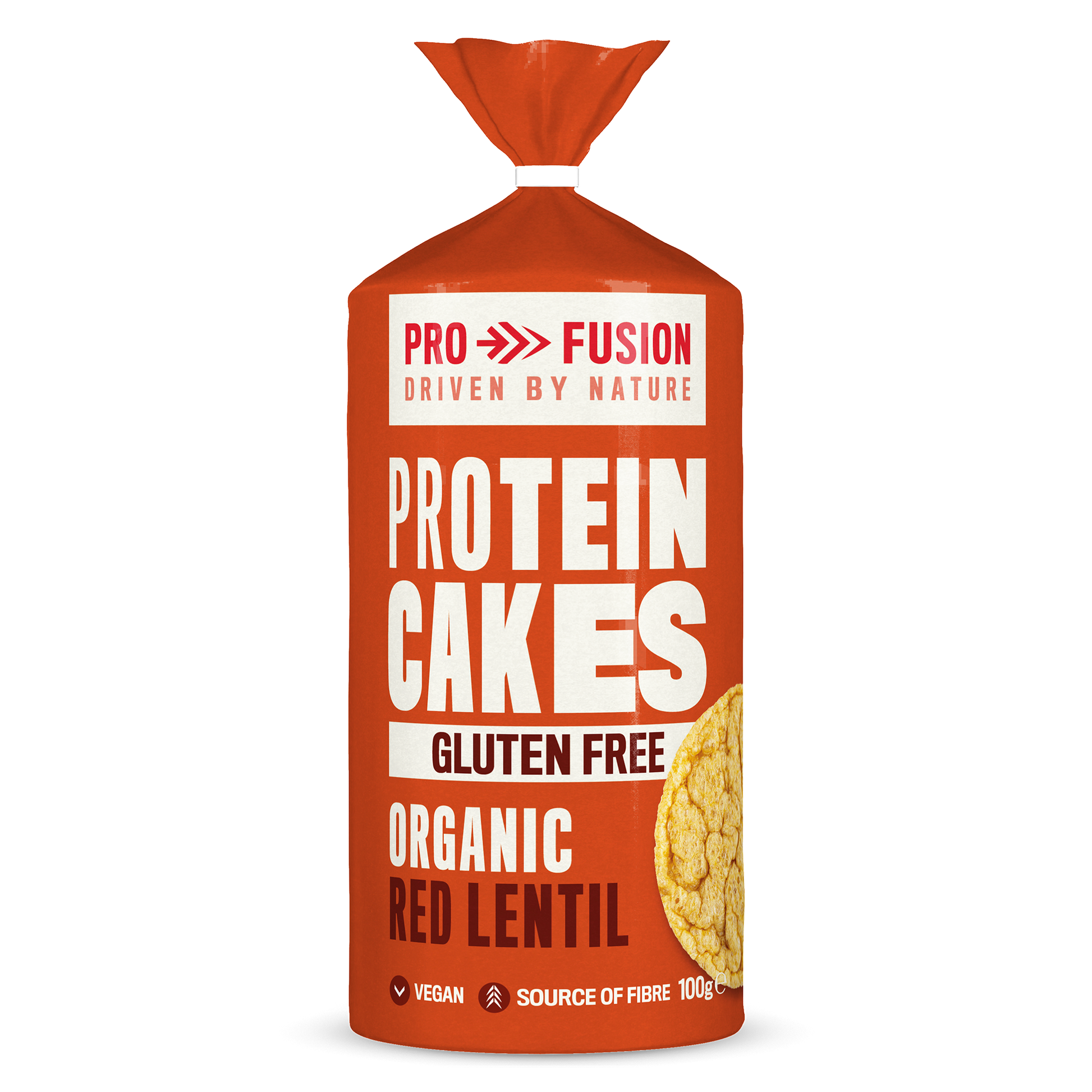 Organic Protein Lentil Cakes 100g - Profusion - Puffed Grain Cakes - Eco Natural Products