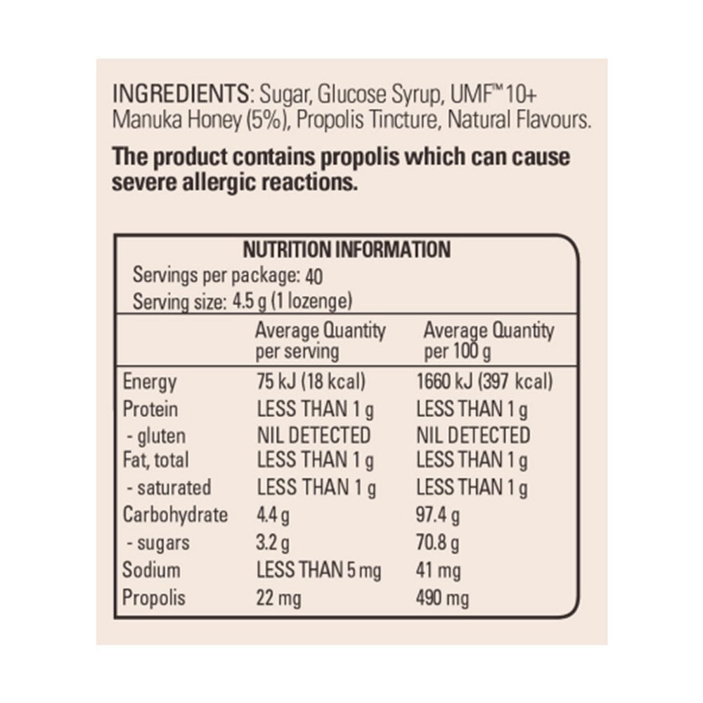 Propolis Lozenges Lemon & Honey - Comvita - Lozenges - Eco Natural Products