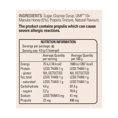 Propolis Lozenges Lemon & Honey - Comvita - Lozenges - Eco Natural Products