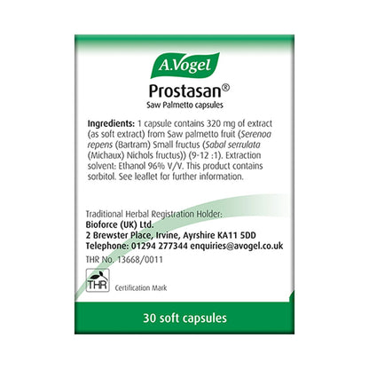 Prostasan Saw Palmetto Capsules 30's - A. Vogel - Herbal Supplement - Eco Natural Products