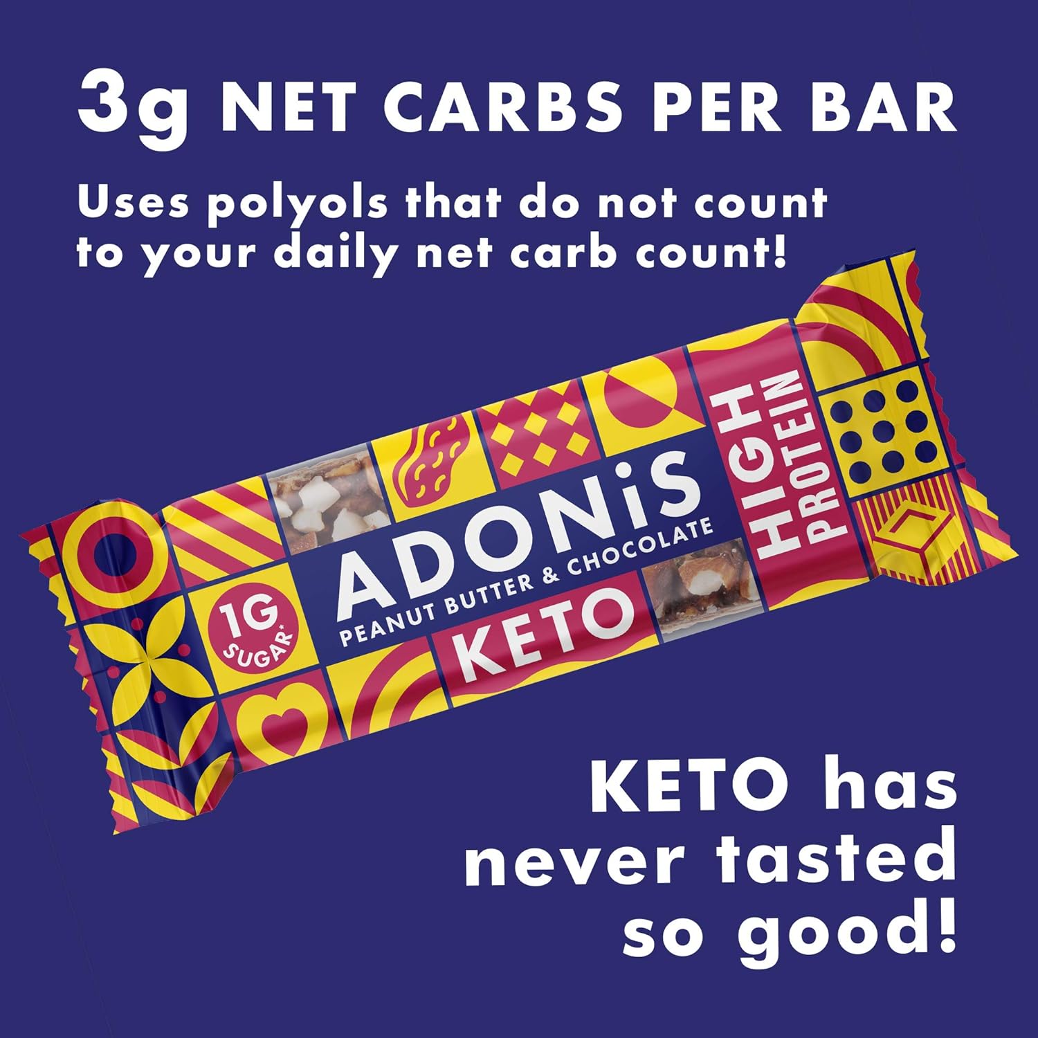 Protein Bar Peanut Choco 45g - Adonis - Snack bar - Eco Natural Products