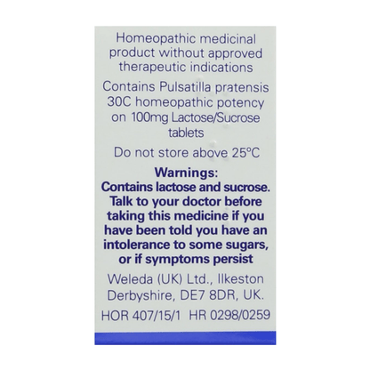 Pulsatilla 30C 125 Tabs - Weleda - Herbal Supplements - Eco Natural Products