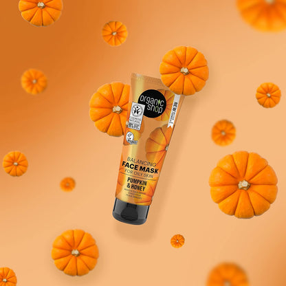 Pumpkin and Honey Balancing Face Mask for Oily Skin 75ml - Organic Shop - Face Mask - Eco Natural Products