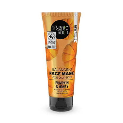 Pumpkin and Honey Balancing Face Mask for Oily Skin 75ml - Organic Shop - Face Mask - Eco Natural Products