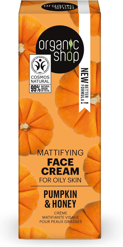 Pumpkin and Honey Mattifying Face Cream for Oily Skin 50ml - Organic Shop - Face Cream - Eco Natural Products