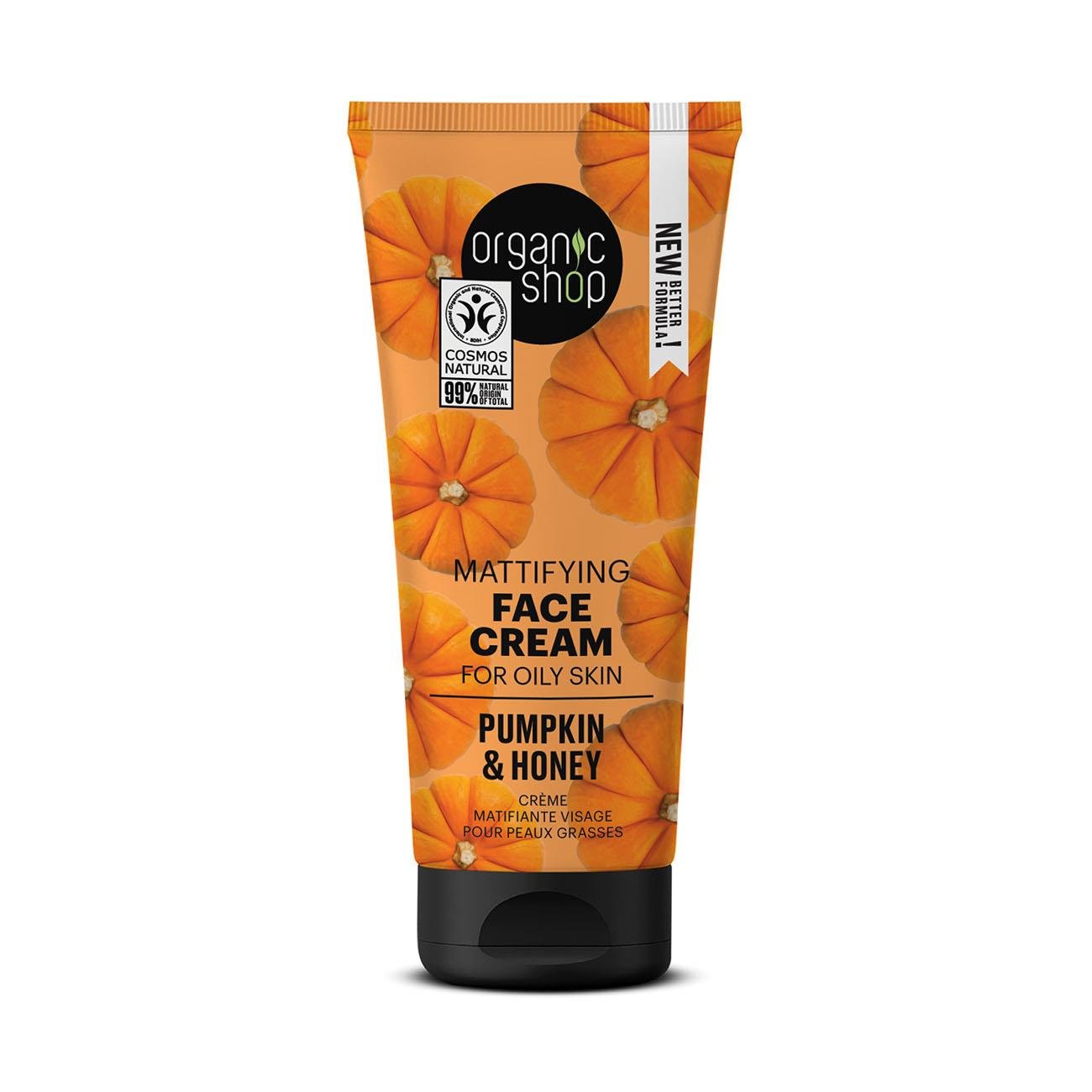 Pumpkin and Honey Mattifying Face Cream for Oily Skin 50ml - Organic Shop - Face Cream - Eco Natural Products