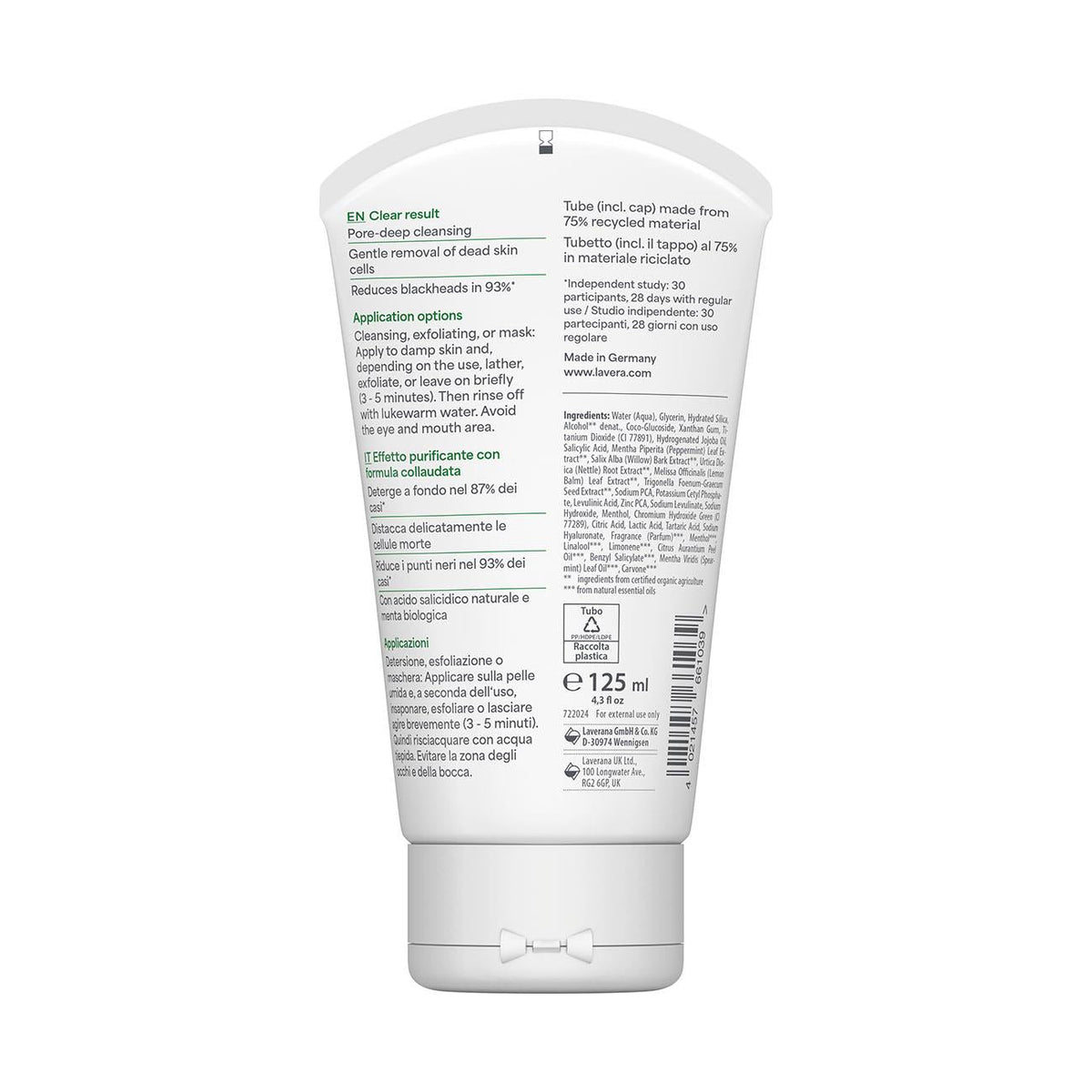 Pure Beauty 3In1 Wash, Scrub, Mask 125ml - Lavera - Lavera