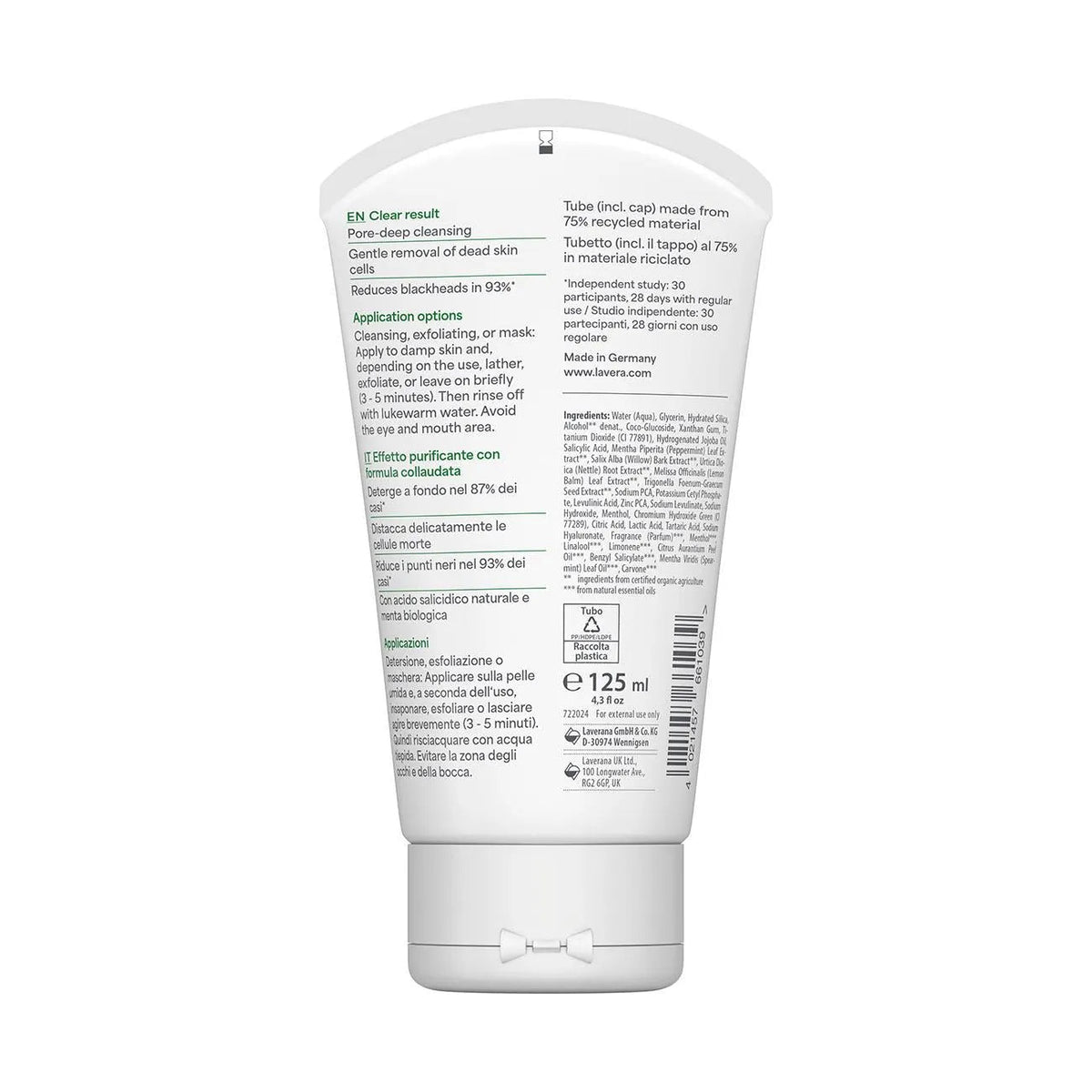 Pure Beauty 3in1 Wash, Scrub, Mask 125ml - Lavera - Facial Cleansers - Lavera