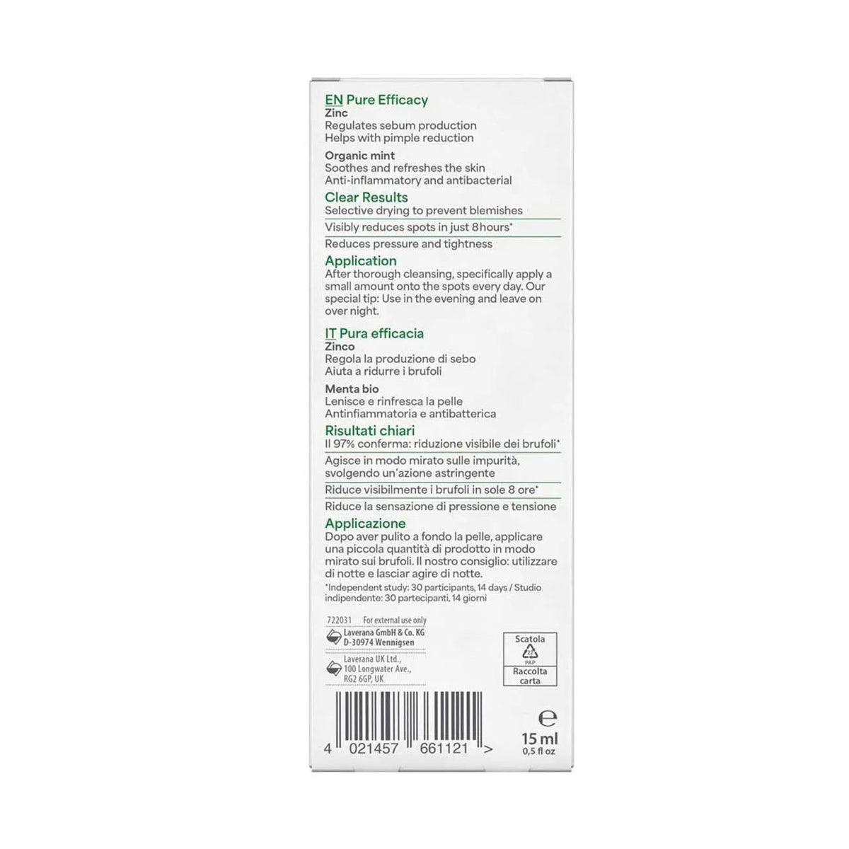 Pure Beauty Spot Treatment 15ml - Lavera - Acne Treatments & Kits - Lavera