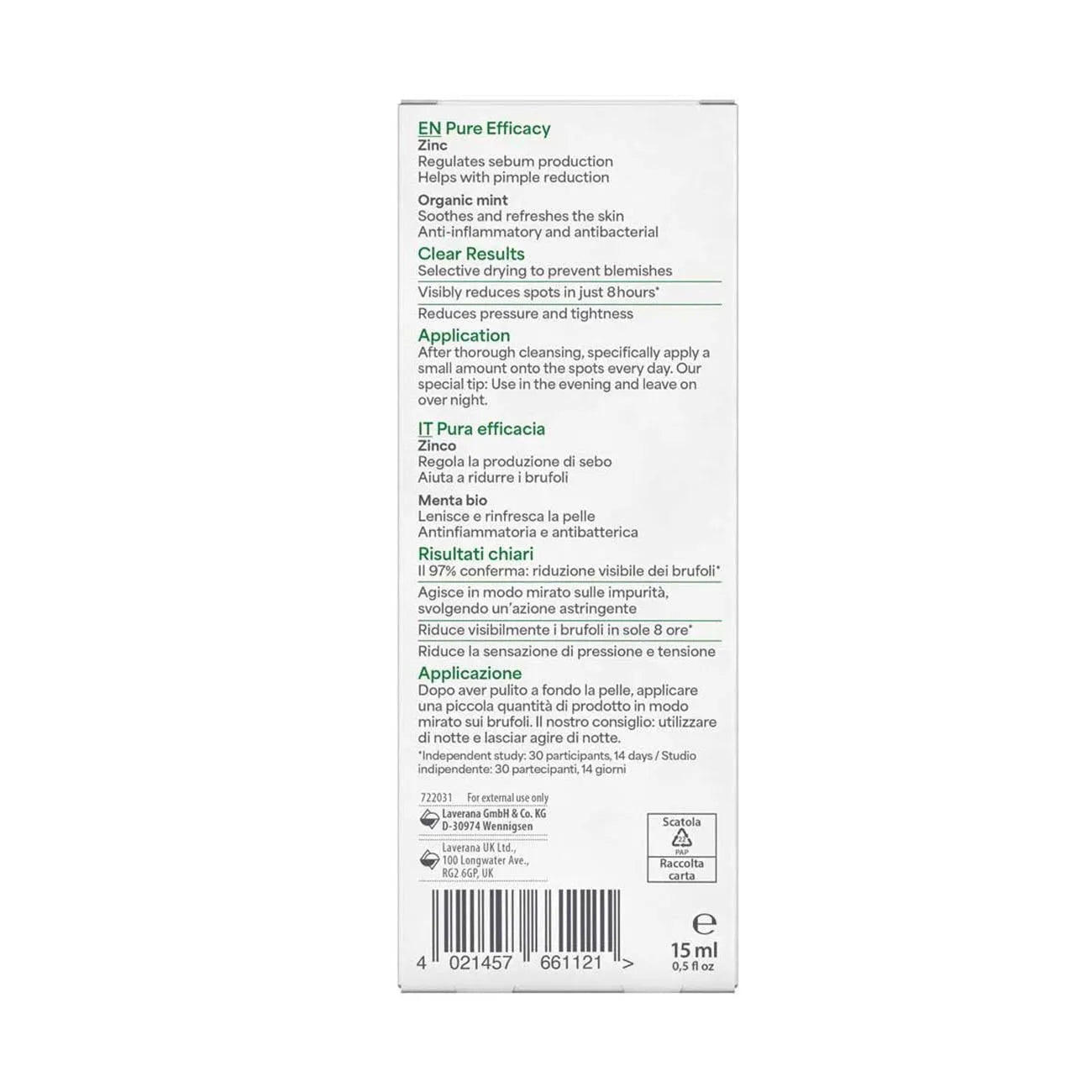 Pure Beauty Spot Treatment 15ml - Lavera - Acne Treatments & Kits - Lavera