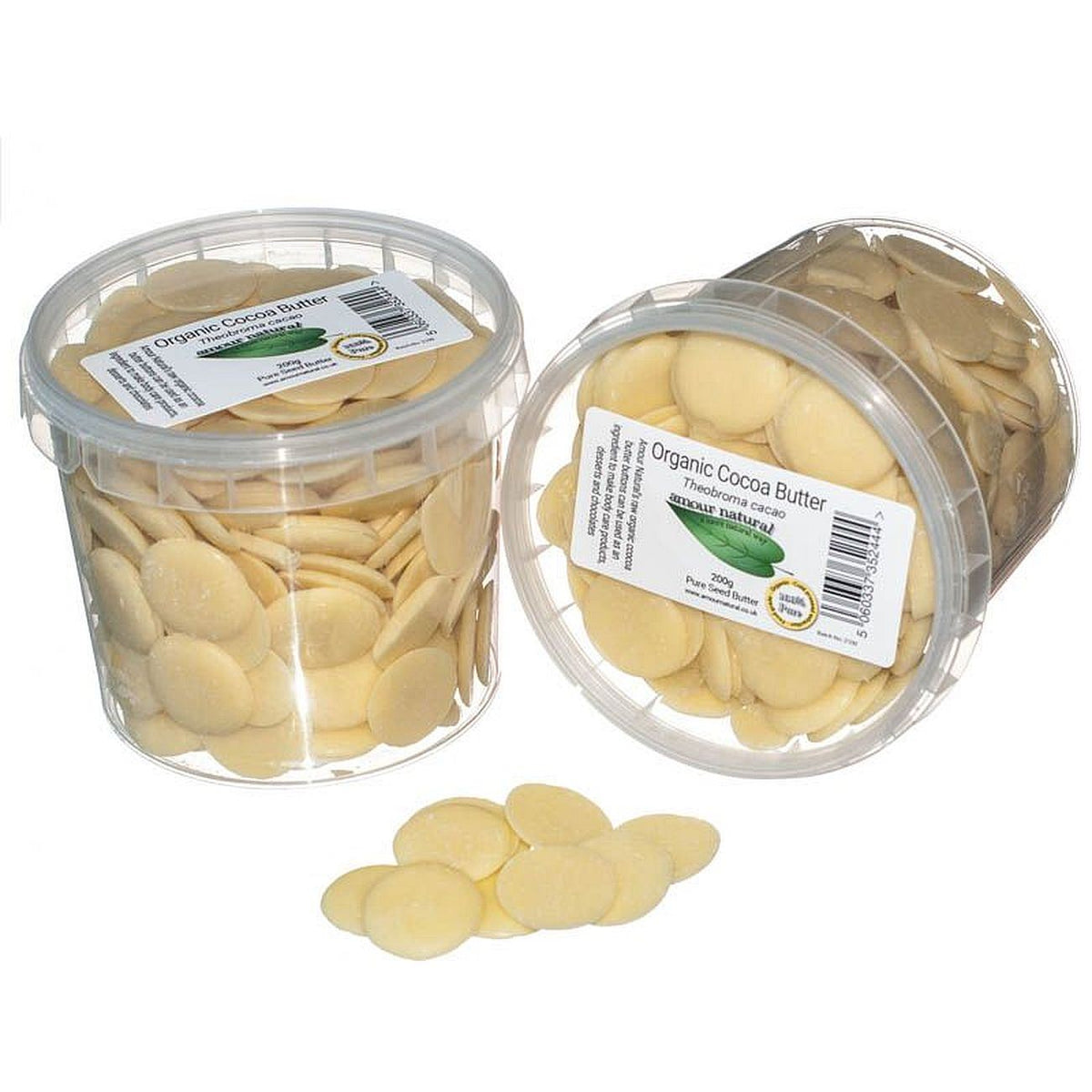Pure Cocoa Butter Buttons 100% - 200g Damaged Packaging - Amour Natural - Amour Natural