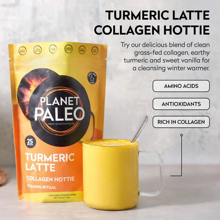 Pure Collagen Turmeric Latte 260g - Planet Paleo - Food Supplement - Eco Natural Products