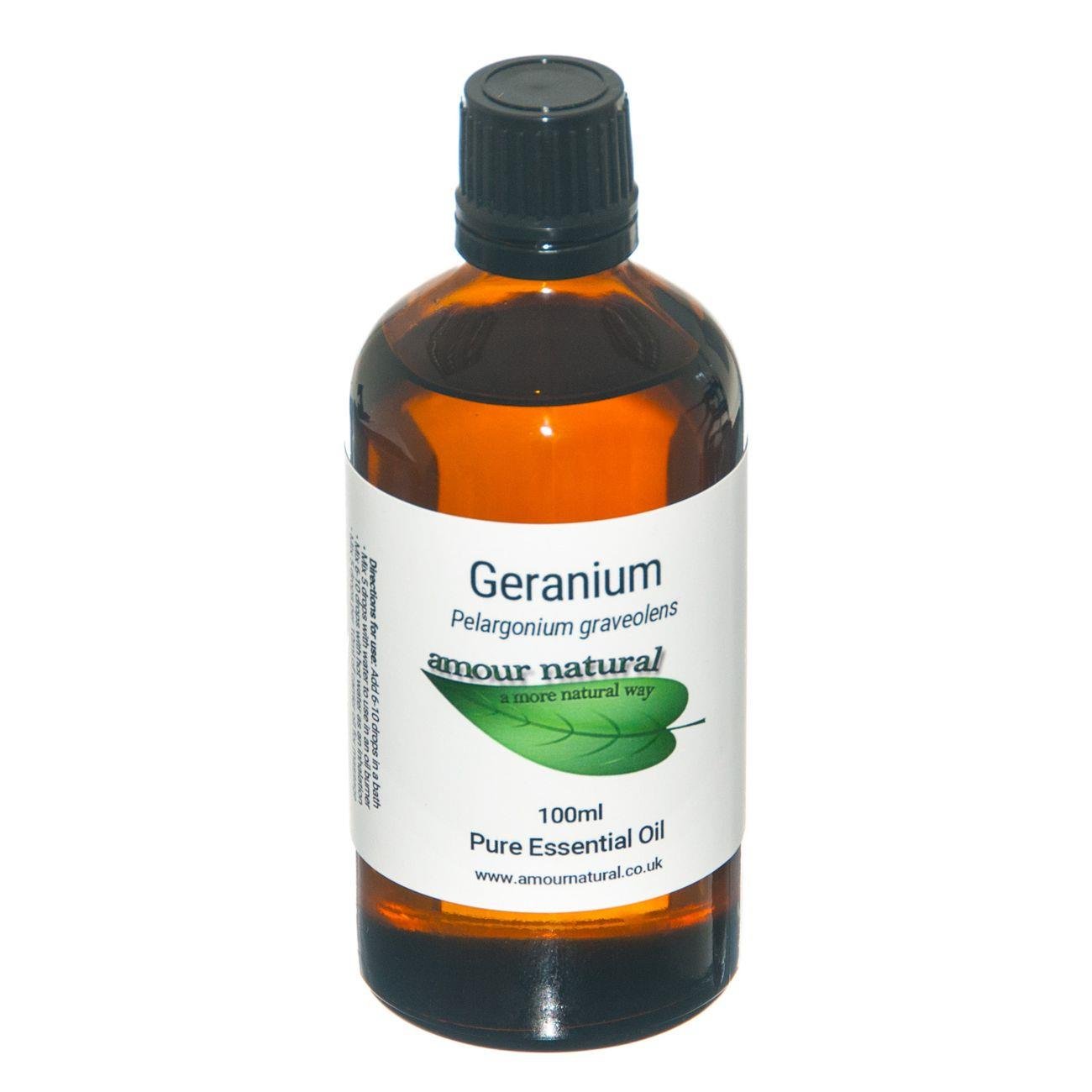 Pure Geranium Essential Oil 100ml - Amour Natural - Eco Natural Products
