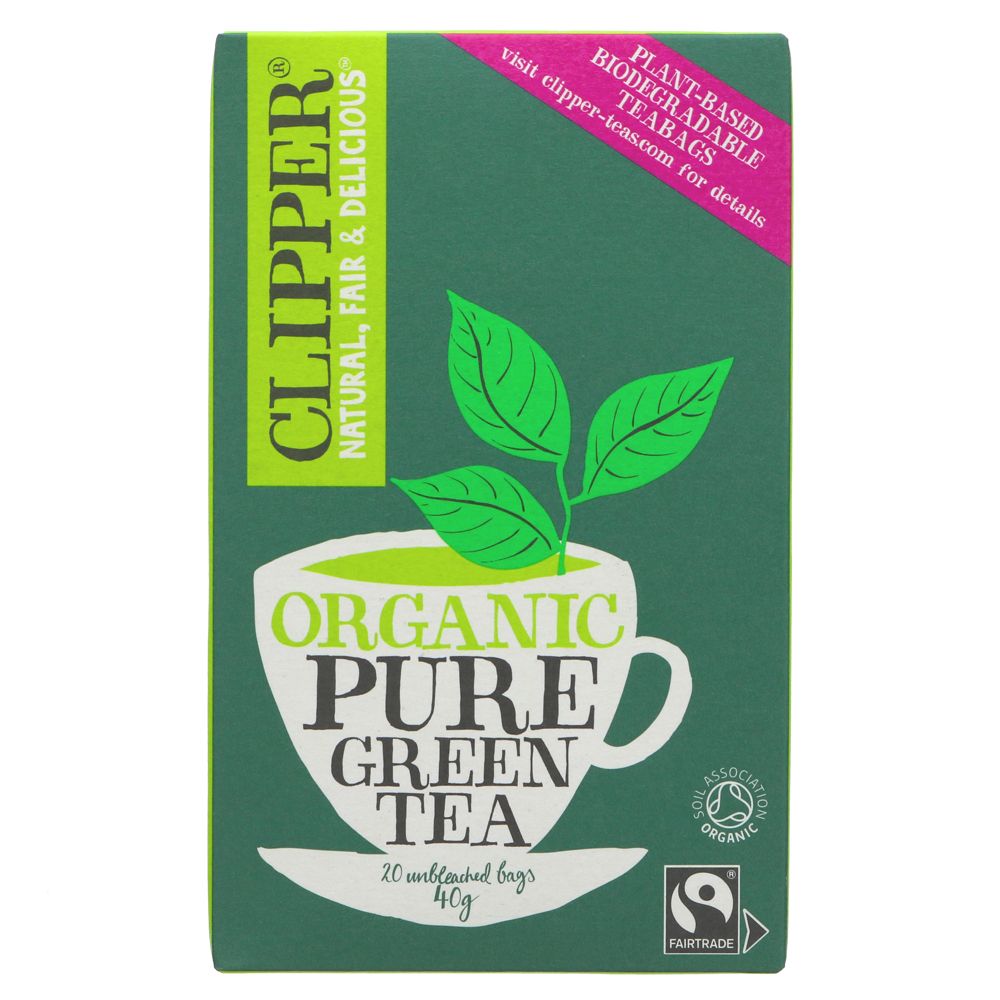 Pure Green Tea 20 Bags - Clipper - Tea - Eco Natural Products