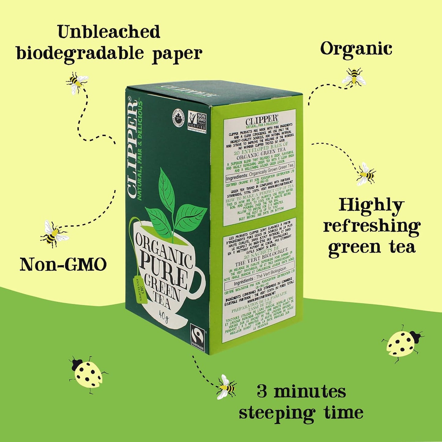 Pure Green Tea 20 Bags - Clipper - Tea - Eco Natural Products