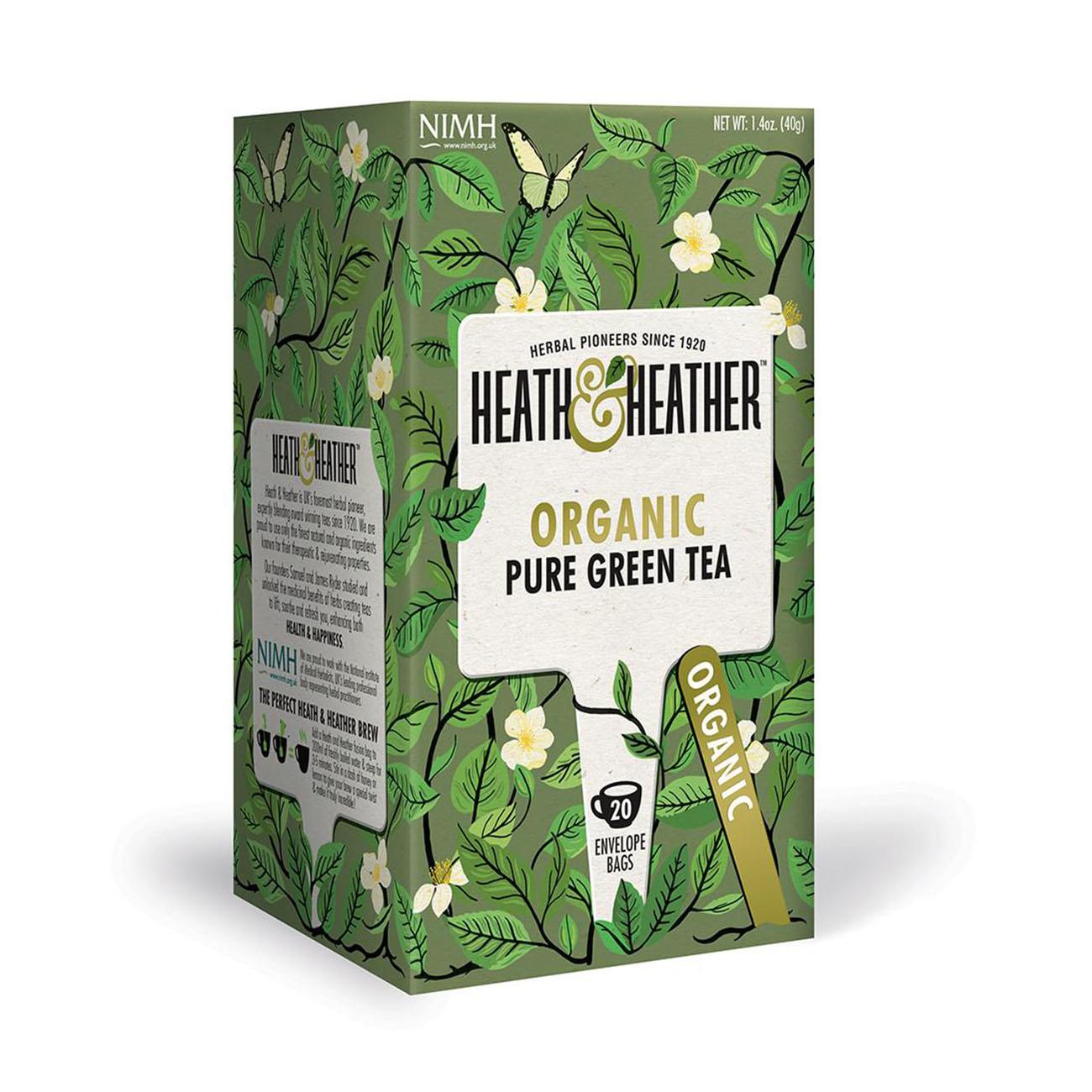 Pure Green Tea 20 Bags [BLACK FRIDAY] - Eco Natural Products - Heath & Heather - Tea Green