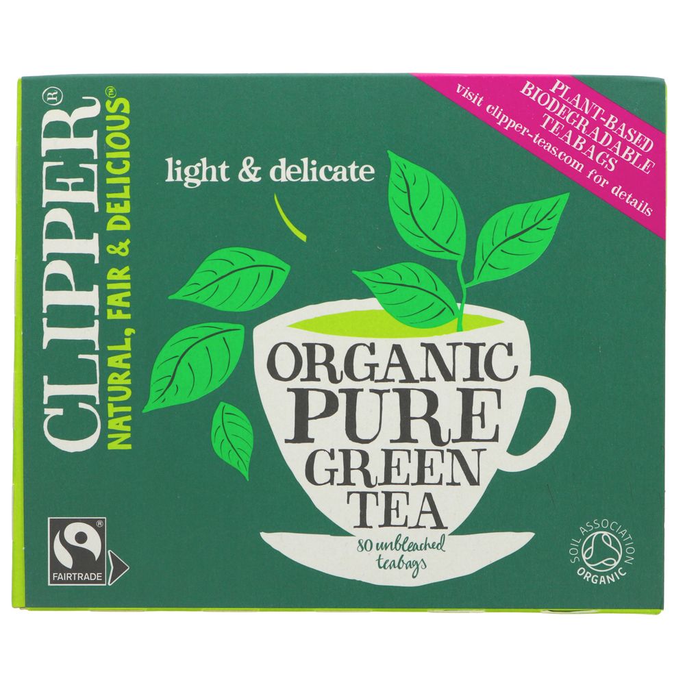 Pure Green Tea 80 Bags - Clipper - Tea - Eco Natural Products