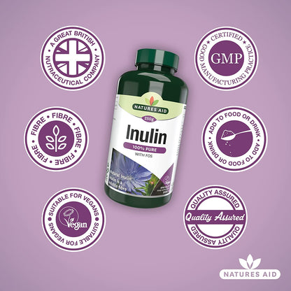 Pure Inulin 250g - Natures Aid - Vitamins & Supplements - Eco Natural Products