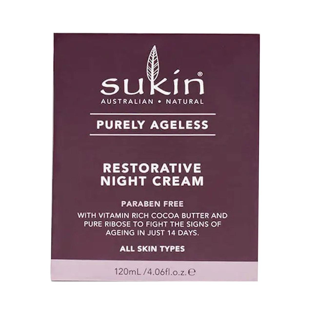 Purely Ageless Restorative Night Cream 120ml [BLACK FRIDAY] - Eco Natural Products - Sukin - Night cream