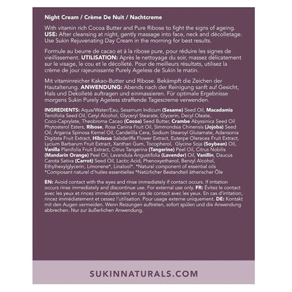 Purely Ageless Restorative Night Cream 120ml - Sukin - Night cream - Sukin