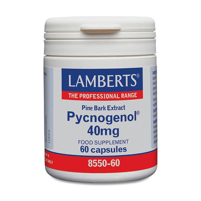 Pycnogenol 40mg 60 Caps - Lamberts - Food Supplement - Eco Natural Products
