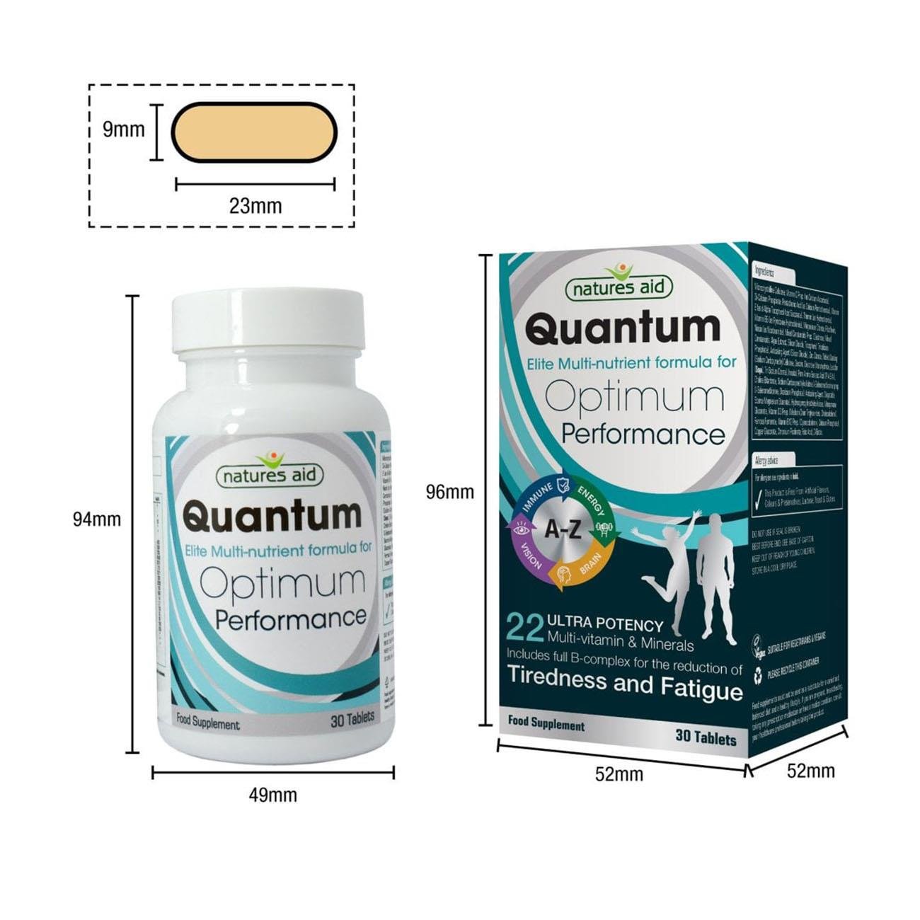 Quantum Multi - Vitamins & Minerals 30 Tablets [BLACK FRIDAY] - Eco Natural Products - Natures Aid - Vitamins & Supplements