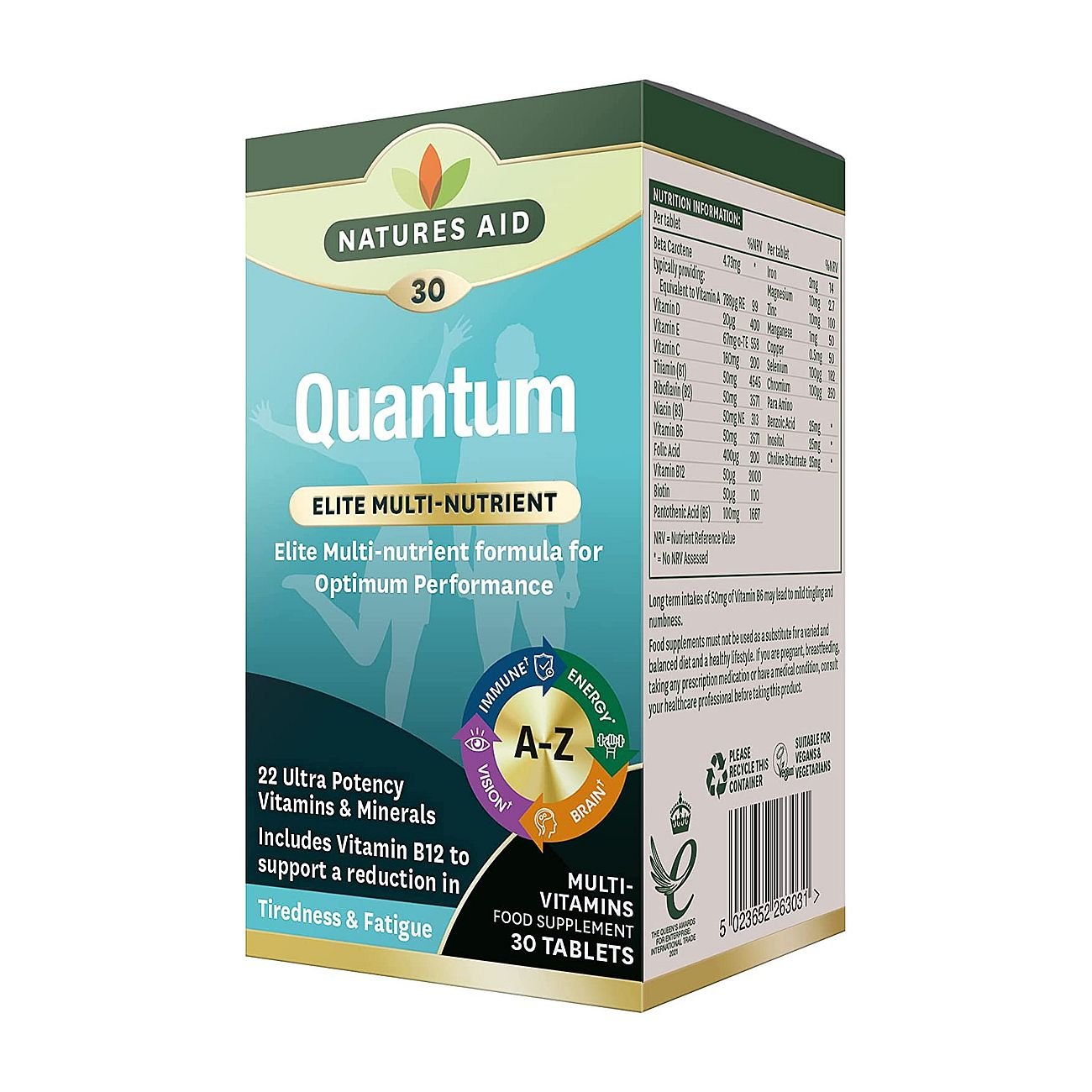 Quantum Multi - Vitamins & Minerals 30 Tablets [BLACK FRIDAY] - Eco Natural Products - Natures Aid - Vitamins & Supplements