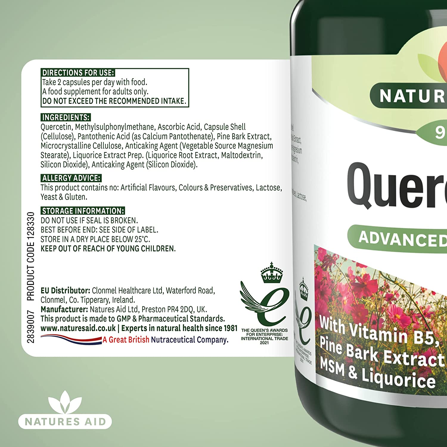 Quercetin Formula with Vitamin B5 & MSM 90 VCaps - Natures Aid - Vitamins & Supplements - Eco Natural Products