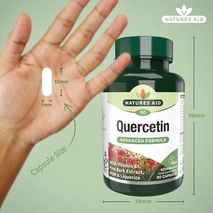 Quercetin Formula with Vitamin B5 & MSM 90 VCaps - Natures Aid - Vitamins & Supplements - Eco Natural Products