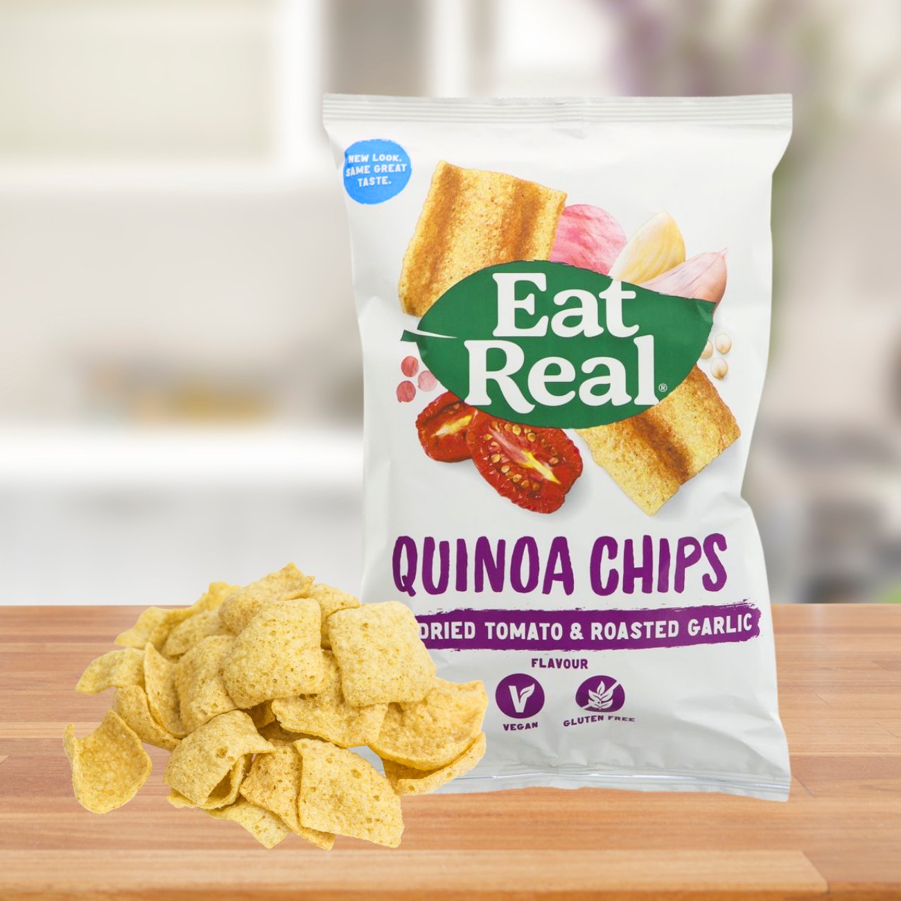 Quinoa Sundried Tomato & Roasted Garlic Chips 80g - Eat Real - Snack Foods - Eco Natural Products