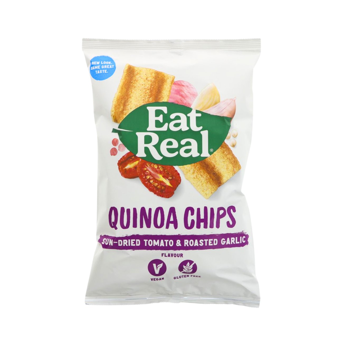 Quinoa Sundried Tomato & Roasted Garlic Chips 80g [BLACK FRIDAY] - Eco Natural Products - Eat Real - Snack Foods