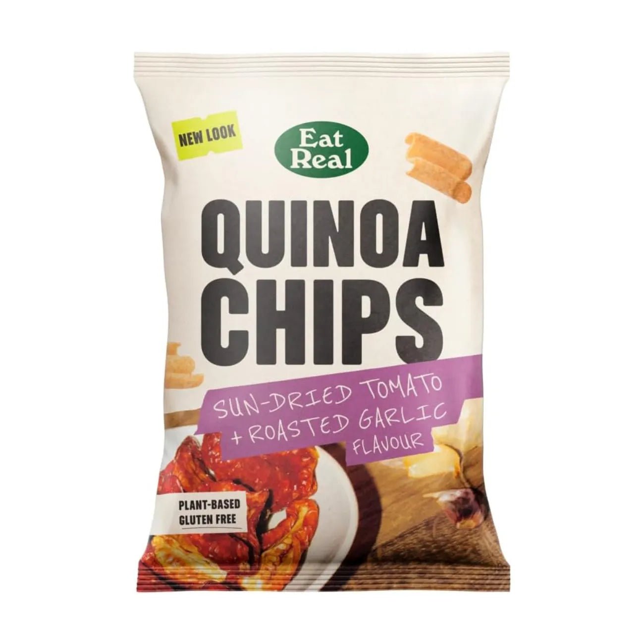 Quinoa Sundried Tomato & Roasted Garlic Chips 90g - Eat Real - Chips - Eat Real