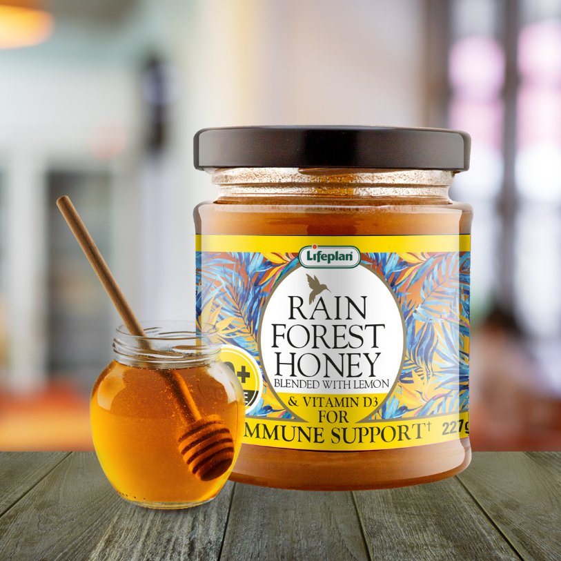 Rainforest Honey Active 10+ With Lemon and D3 227g - Lifeplan - Honey - Eco Natural Products