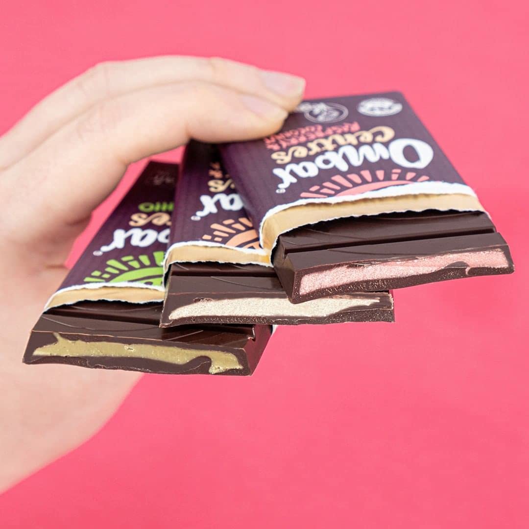 Raspberry & Coconut Centres Chocolate Bar 35g - Ombar - Chocolate Bar - Eco Natural Products